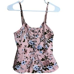 5️⃣ for $25 American Eagle Corset Pink Floral Cami Tank Top Women’s Large